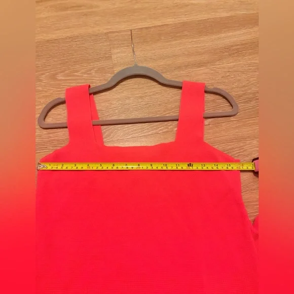 Anthropologie Harlow Neon Orange Coral Sweater Knit Tank - Picture 14 of 15